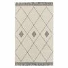 Mint Rugs Hochflorteppich Kanuri - Polypropylen - Creme / Schwarz - 120 x 170 cm