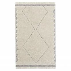 Mint Rugs Hochflorteppich Ciret - Polypropylen - Creme / Grau - 120 x 170 cm