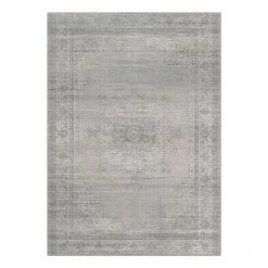 Trendline Kurzflorteppich Khayham I - Polyester - Hellgrau - 140 x 200 cm