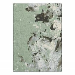 Trendline Kurzflorteppich Late Shower I - Polyester - Grau / Pistaziengrün - 170 x 240 cm