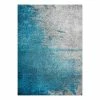 Trendline Kurzflorteppich Concours I - Polyester - Grau / Türkis - 200 x 295 cm
