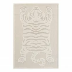 ELLE DECORATION Kurzflorteppich Optik Samay - Polyester / Polypropylen - Creme / Beige - 80 x 150 cm