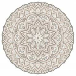 Contento Vinylteppich Matteo II - Vinyl - Beige - Durchmesser: 170 cm