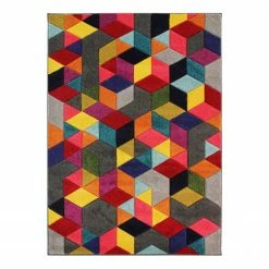 Flair Rugs Kurzflorteppich Dynamic - Polypropylene - Multi - 120 x 170 cm
