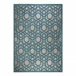 Flair Rugs Kurzflorteppich Oro II - Polypropylene - Blau - 160 x 230 cm