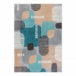 Flair Rugs Kurzflorteppich Pop - Polyester - Blau