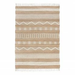 Flair Rugs Kurzflorteppich Medina Jute - Jute - Natural / Creme - 160 x 230 cm