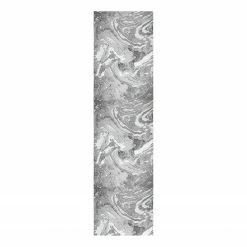 Flair Rugs Läufer Marbled - Polypropylene - Silber - 80 x 300 cm