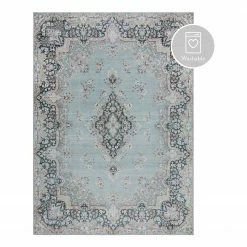 Flair Rugs Kurzflorteppich Colby - Polyester - Türkis - 160 x 230 cm