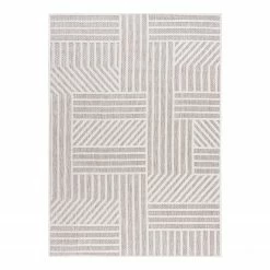 Flair Rugs Kurzflorteppich Blocks I - Polypropylene - Natural - 120 x 170 cm