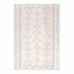 Flair Rugs Kurzflorteppich Edie - Baumwolle - Rosa - 160 x 230 cm