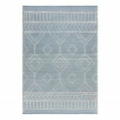 Flair Rugs Kurzflorteppich Robyn - Polyethylen - Blau - 160 x 230 cm