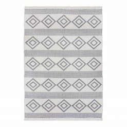Flair Rugs Kurzflorteppich Teo - Baumwolle - Monochrome - 120 x 170 cm