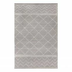 Flair Rugs Kurzflorteppich Carla - Polyethylen - Grau - 120 x 170 cm
