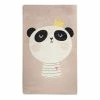 Top Square Kinderteppich King Panda - Samtstoff - Rosa - 140 x 190 cm