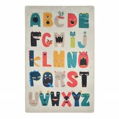 Top Square Kinderteppich Monsters - Samtstoff - Mehrfarbig - 100 x 160 cm