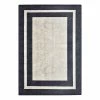 Top Square Kurzflorteppich Black Frame - Samt / Polyester - Mehrfarbig - 80 x 200 cm