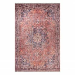 Top Square Kurzflorteppich Piper - Polyester - Rot - 140 x 190 cm