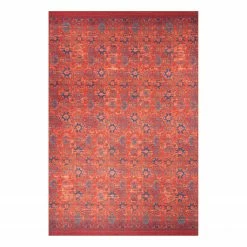 Top Square Kurzflorteppich Dorian IV - Polyester - Rot