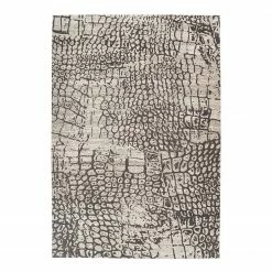 INSTYLE by Kayoom Kurzflorteppich Davio 300 - Polyester PVC - Grau - 160 x 230 cm