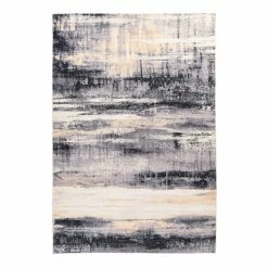 INSTYLE by Kayoom Kurzflorteppich Ilian 200 - Polyester PVC - Schwarz - 160 x 230 cm