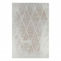 Tom Tailor Kurzflorteppich Fine Lines - Mischgewebe - Beige - 190 x 290 cm