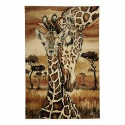 Gino Falcone Kurzflorteppich Museum Giraffe - Polypropylen - Braun - 160 x 235 cm