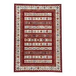 Gino Falcone Kurzflorteppich Fasa I - Microfaser Polyester - Rot - 160 x 230 cm