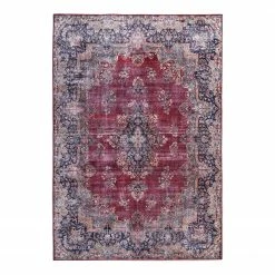 Gino Falcone Kurzflorteppich Rachele 089 - Polyester - Rot - 70 x 140 cm