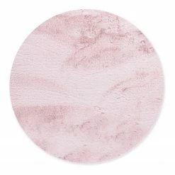 Gino Falcone Hochflorteppich Sara II - Polyester - Rosa - Durchmesser: 120 cm