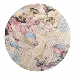 Gino Falcone Kurzflorteppich Cosima 108 I - Polyester / Baumwolle - Mehrfarbig - Durchmesser: 160 cm