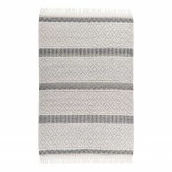 THEKO die markenteppiche Kurzflorteppich Vispy 915 - Schurwolle / Baumwolle - Natural - 170 x 240 cm