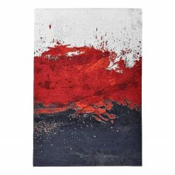 Gino Falcone Kurzflorteppich Cosima 116 II - Polyester / Baumwolle - Rot - 190 x 190 cm