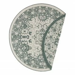 Freundin Home Collection In-/Outdoor Wendeteppich Jole - Polypropylen - Grün - Durchmesser: 140 cm