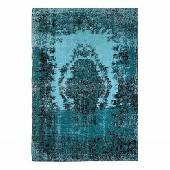 Kare Design Kurzflorteppich Kelim Pop - Baumwolle / Polyester - Türkis - 240 x 170 cm