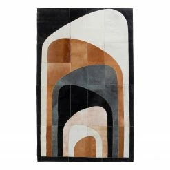 Kare Design Fellteppich Tierra - Rinderfell / Wolle - Mehrfarbig