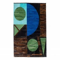 Kare Design Fellteppich Shifted - Rinderfell / Wolle - Mehrfarbig