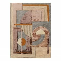 Kare Design Kurzflorteppich Cubic - Wolle / Viskose - Creme