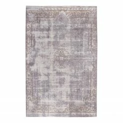 Luxor living Vintage-Teppich Barock - Acryl / Polyester / Baumwolle - Grau - 160 x 235 cm
