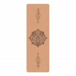 Bilderwelten Läufer/Yogamatte Wolf - Oberfläche: Kork / Unterseite: Naturkautschuk - Schwarz