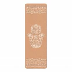 Bilderwelten Läufer/Yogamatte Hamsa - Oberfläche: Kork / Unterseite: Naturkautschuk - Weiß