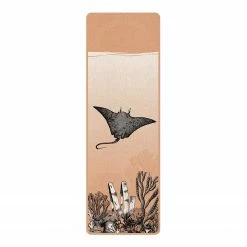 Bilderwelten Läufer/Yogamatte Mantarochen - Oberfläche: Kork / Unterseite: Naturkautschuk - Schwarz