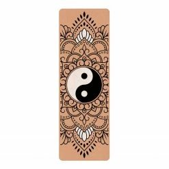 Bilderwelten Läufer/Yogamatte Mandala Yin und Yang - Oberfläche: Kork / Unterseite: Naturkautschuk - Schwarz