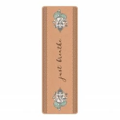 Bilderwelten Läufer/Yogamatte Just Breathe - Oberfläche: Kork / Unterseite: Naturkautschuk - Schwarz