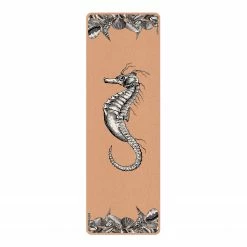 Bilderwelten Läufer/Yogamatte Seepferdchen - Oberfläche: Kork / Unterseite: Naturkautschuk - Schwarz / Weiß