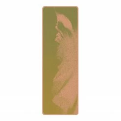 Bilderwelten Läufer/Yogamatte Wiesengebirge - Oberfläche: Kork / Unterseite: Naturkautschuk - Grün