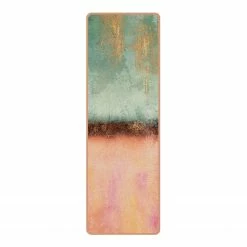 Bilderwelten Läufer/Yogamatte Sommer mit Gold - Oberfläche: Kork / Unterseite: Naturkautschuk - Orange