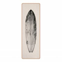 Bilderwelten Läufer/Yogamatte Surfboard - Oberfläche: Kork / Unterseite: Naturkautschuk - Schwarz / Weiß