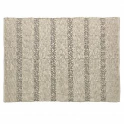 Top Square Wollteppich Ahiara - Wolle / Baumwolle - Beige
