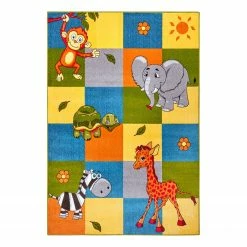 Hanse Home Kinderteppich Patchwork Zoo - Polypropylen-Heatset - Mehrfarbig - 200 x 290 cm